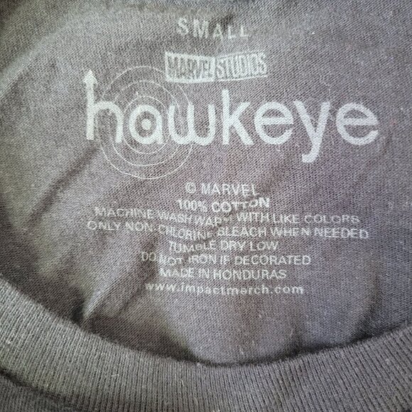 Marvel Studios Unisex Hawkeye Bullseye Graphic Print T-Shirt Black Small - Picture 5 of 7